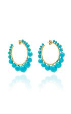 Aurlie Bidermann Ana Earrings With Turquoise Color Pearls