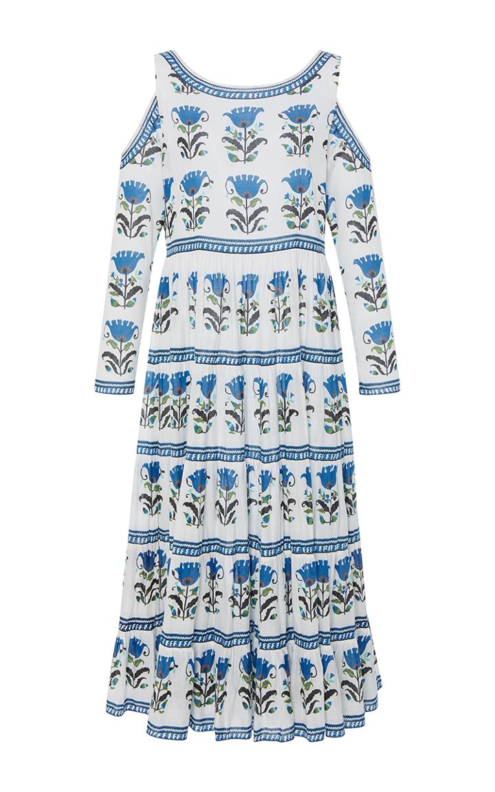 Rhode Resort Alexis Cold Shoulder Midi Dress