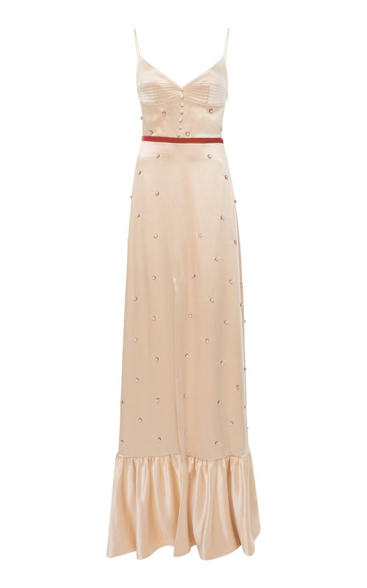 Markarian Arabian Song Beaded Silk Gown