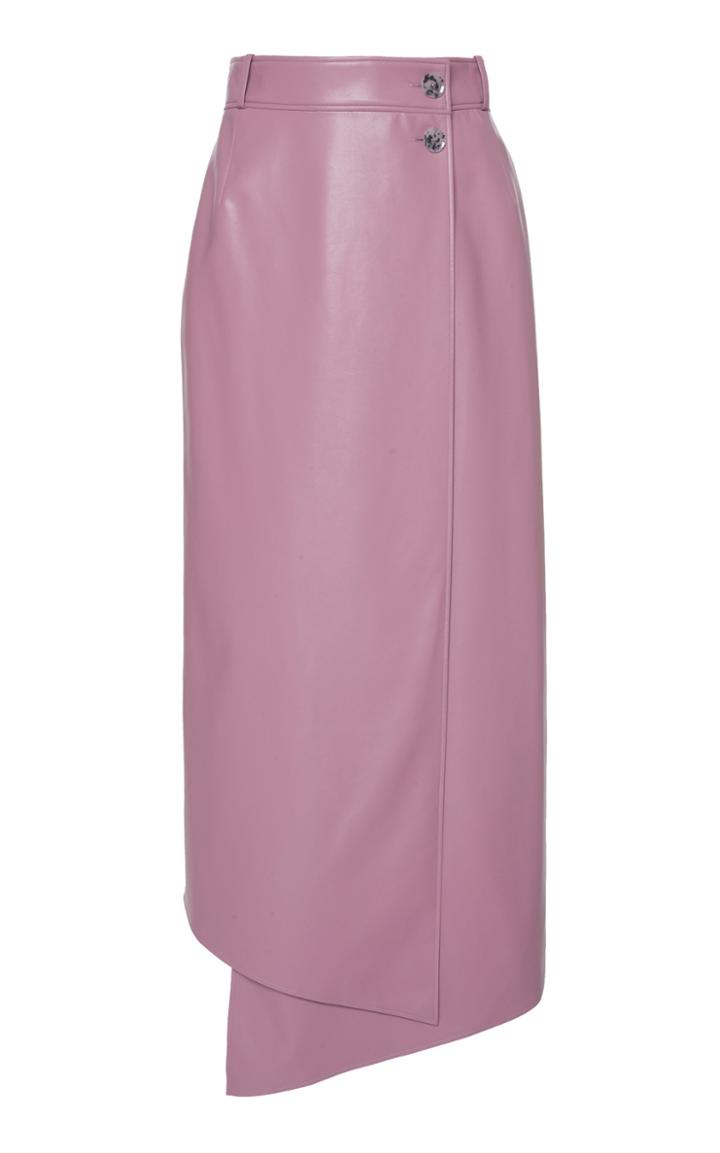 Eron Lucilla Faux Leather Wrap Skirt