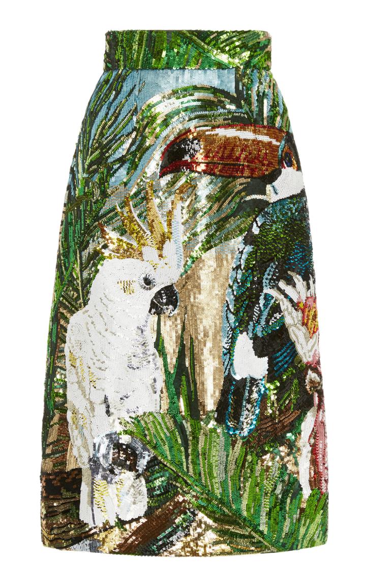 Moda Operandi Dolce & Gabbana Sequin-embellished Jacquard Skirt Size: 36