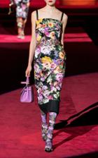 Dolce & Gabbana Sleek 'bouquet' Midi Dress