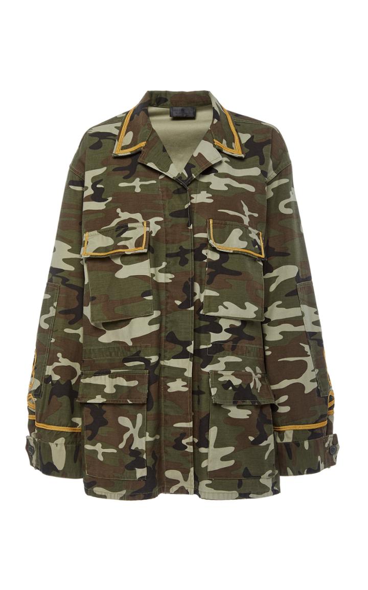 Nili Lotan Wren Brand Cotton Camo Jacket