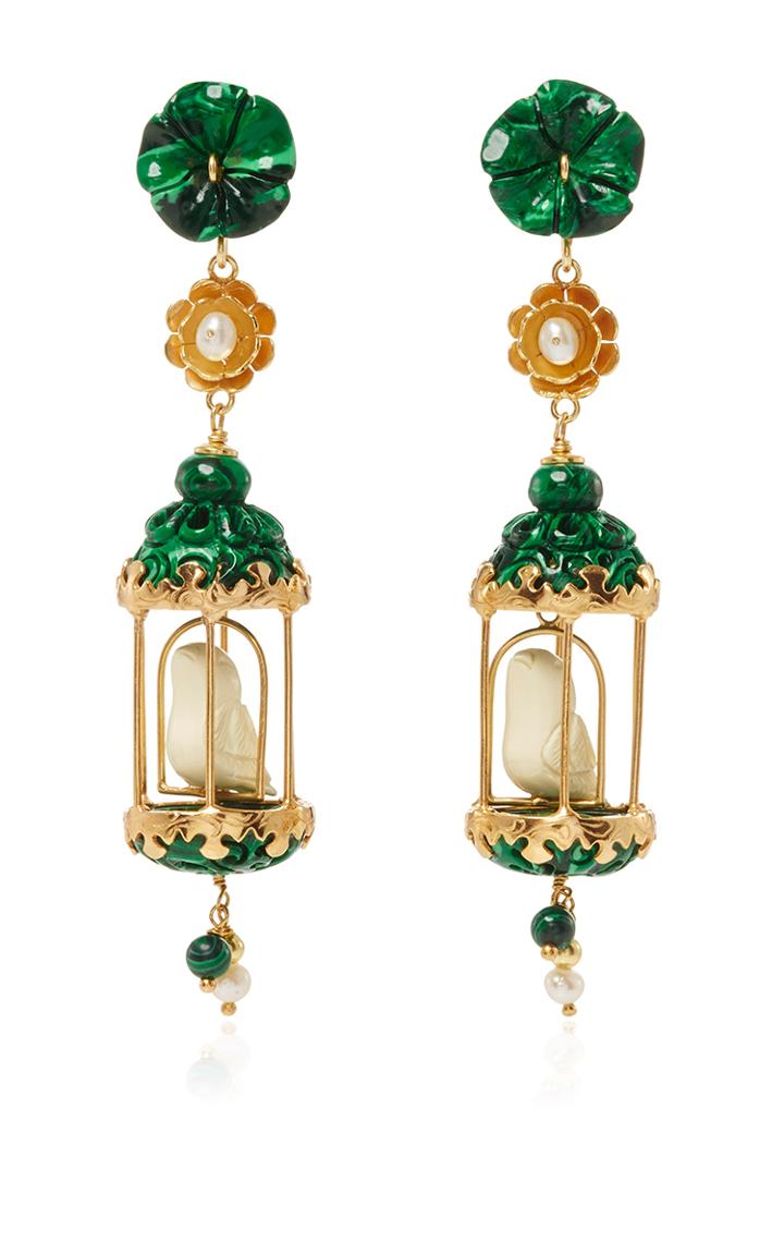 Of Rare Origin Malachite Aviary Classic Earring