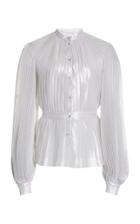 Moda Operandi Semsem Pleated Lam Peplum-hem Top
