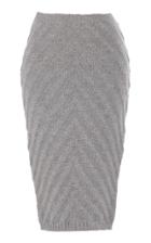 Nanna Van Blaaderen Grey Mlange 'v'-ribbed Tube Skirt