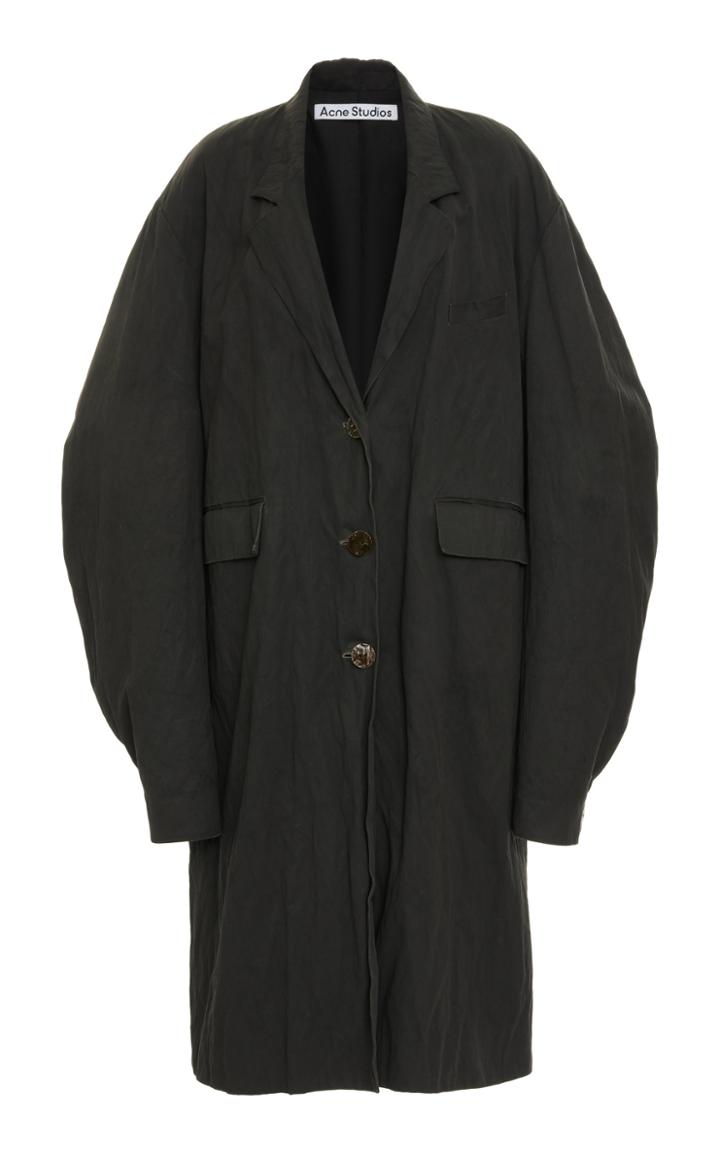 Moda Operandi Acne Studios Ottilie Oversized Coated Cotton Coat