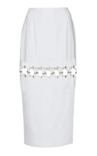 Sara Battaglia Cross Hatch Cutout Pencil Skirt