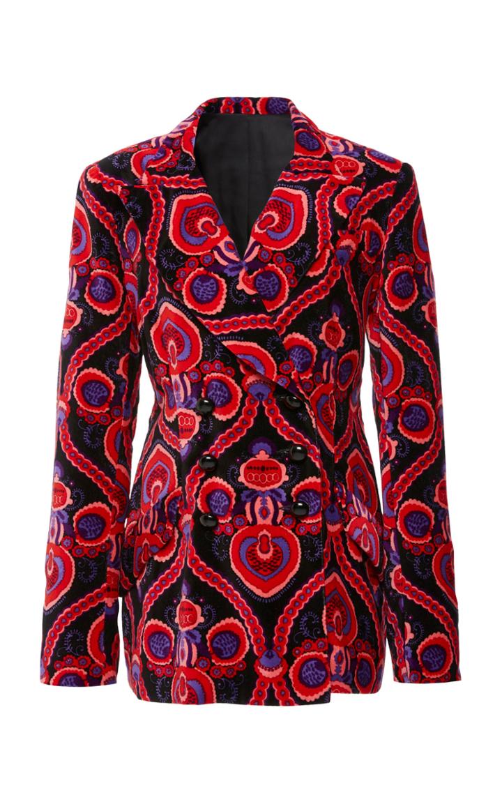 Anna Sui Arabesque Velvet Blazer