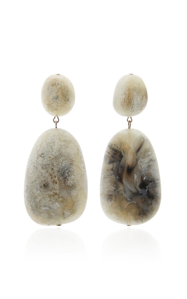 Moda Operandi Dinosaur Designs River Rock Two Drop Earrings