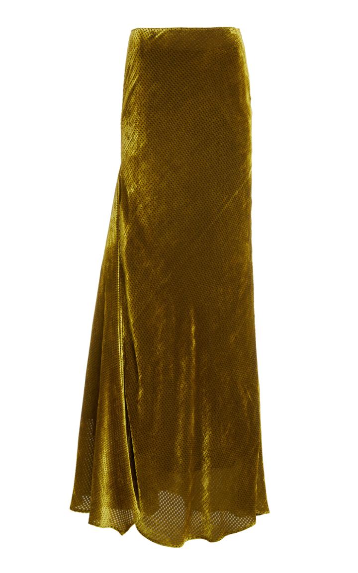 Moda Operandi Libertine Velvet Asymmetric Flared Maxi Skirt