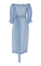 Luisa Beccaria Fil Coupe Off The Shoulder Midi Dress