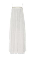Adam Lippes Square Neck Embroidered Tulle Dress