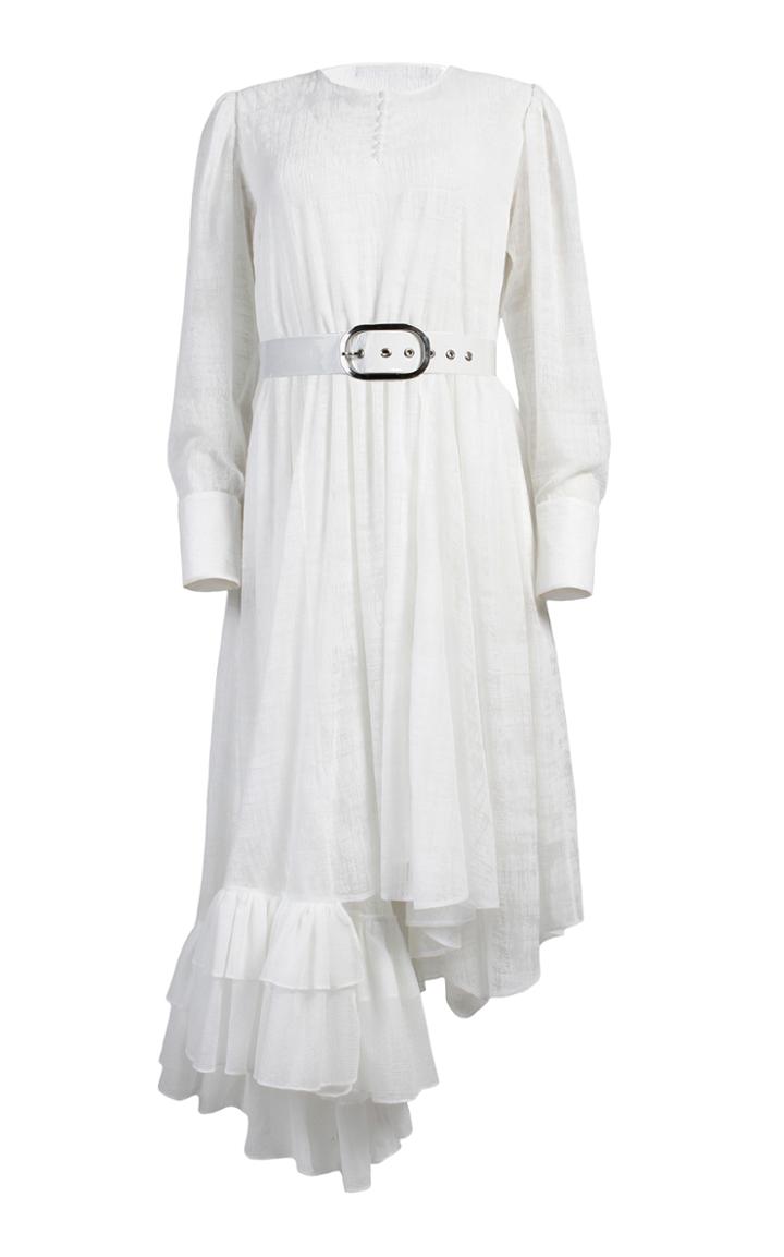 Anouki Belted Asymmetric Midi Dress