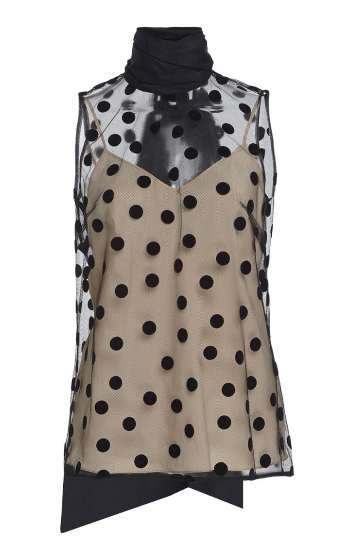 Erdem Eldora Polka Dot Tulle Top