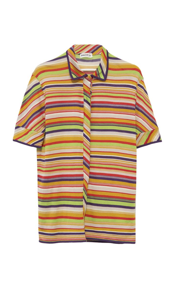 Moda Operandi Kenneth Ize Striped Silk Shirt