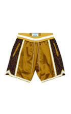 Just Don Leopard-print Cotton-blend Satin Basketball Shorts