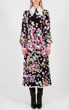 Moda Operandi Andrew Gn Floral Print Silk Crepe Dress