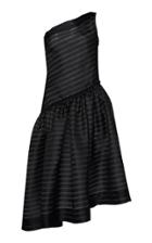 Martin Grant Striped Circle Skirt Silk Dress