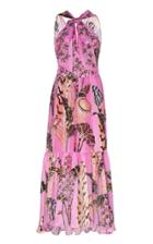 Moda Operandi Temperley London Satin Harmony Printed Tie-neck Dress Size: 6