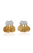 Fallon Gold-tone Crystal Monarch Mykonos Earrings