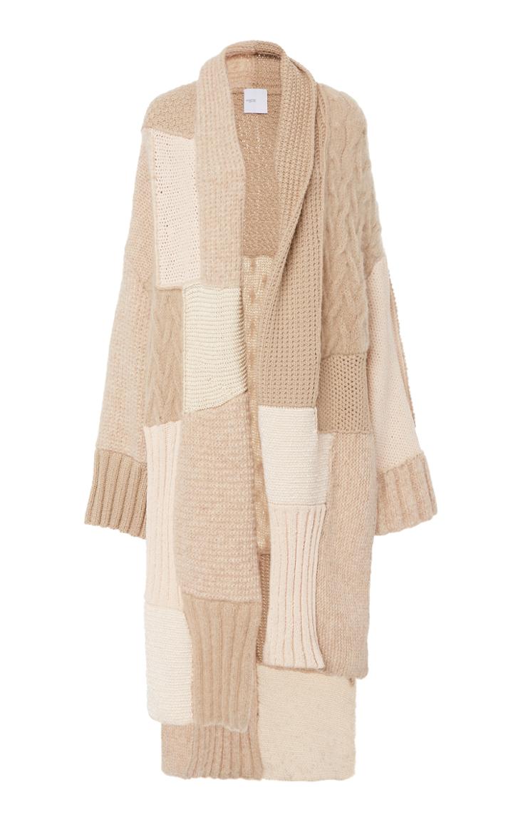 Rosetta Getty Patchwork-effect Handknit Cardigan
