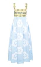 Moda Operandi Miu Miu Floral Applique Pleated Crepe Dress Size: 36
