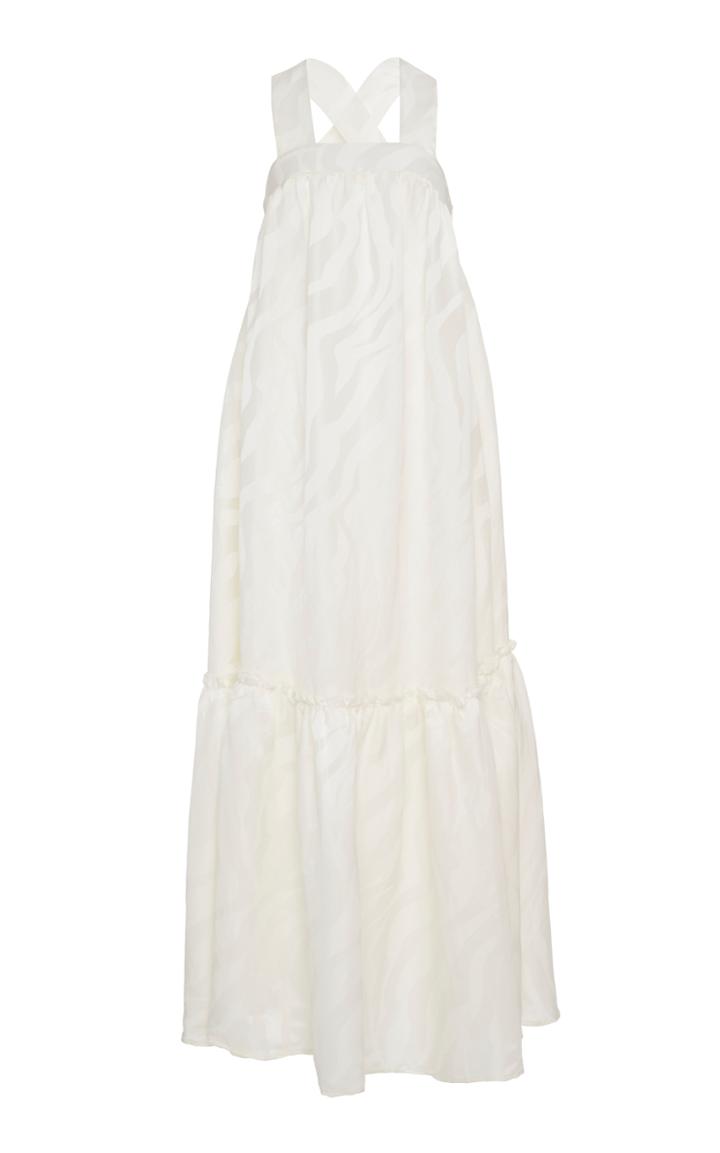 Amber Sakai Zebra Cross Back Dress