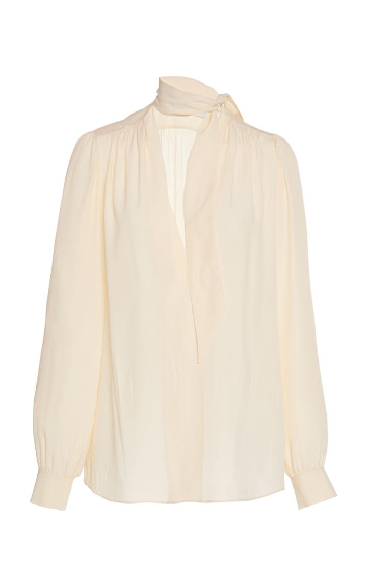 Philosophy Di Lorenzo Serafini Tie-neck Crepe De Chine Blouse