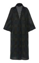 Akris Elisa Wool-blend Knit Plaid Coat