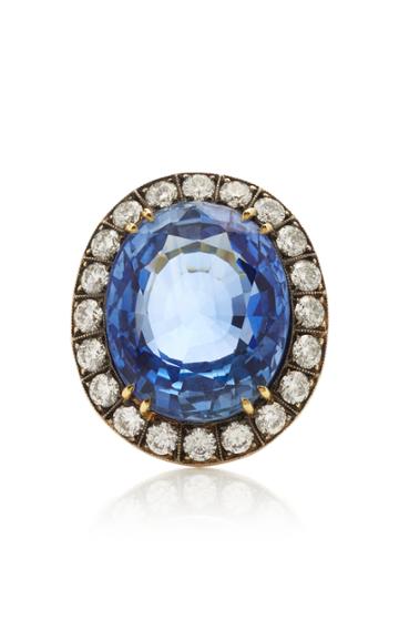 Sylva & Cie 18k Gold, Sapphire And Diamond Ring Size: 6.25