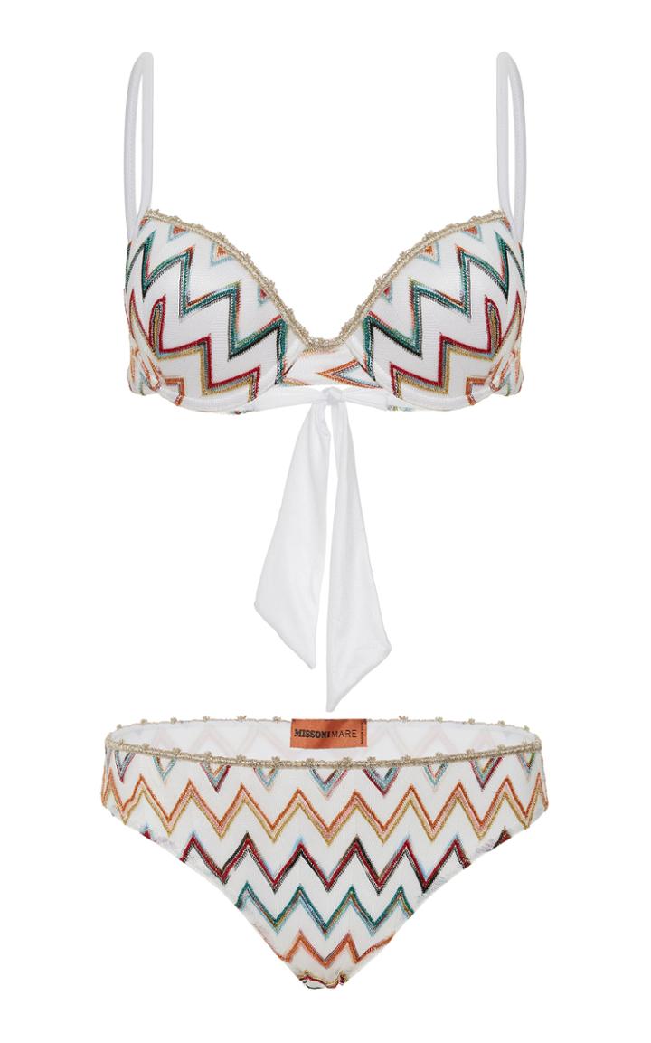 Missoni Mare Zig-zag Print Mesh Bikini