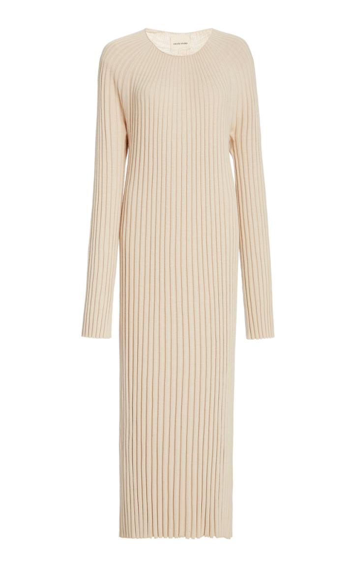 Loulou Studio Uturoa Ribbed Silk-blend Maxi Dress