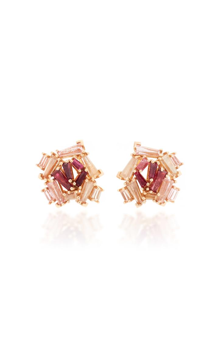 Nak Armstrong Petite Rose Rubelite Studs