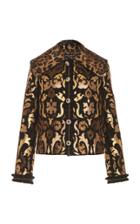 Dolce & Gabbana Metallic Jacquard Gold Leopard Print Jacket