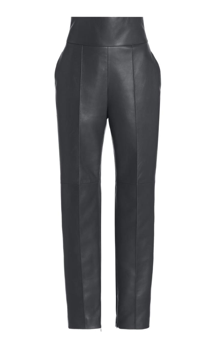 Moda Operandi Alexandre Vauthier High-rise Leather Tapered Pants