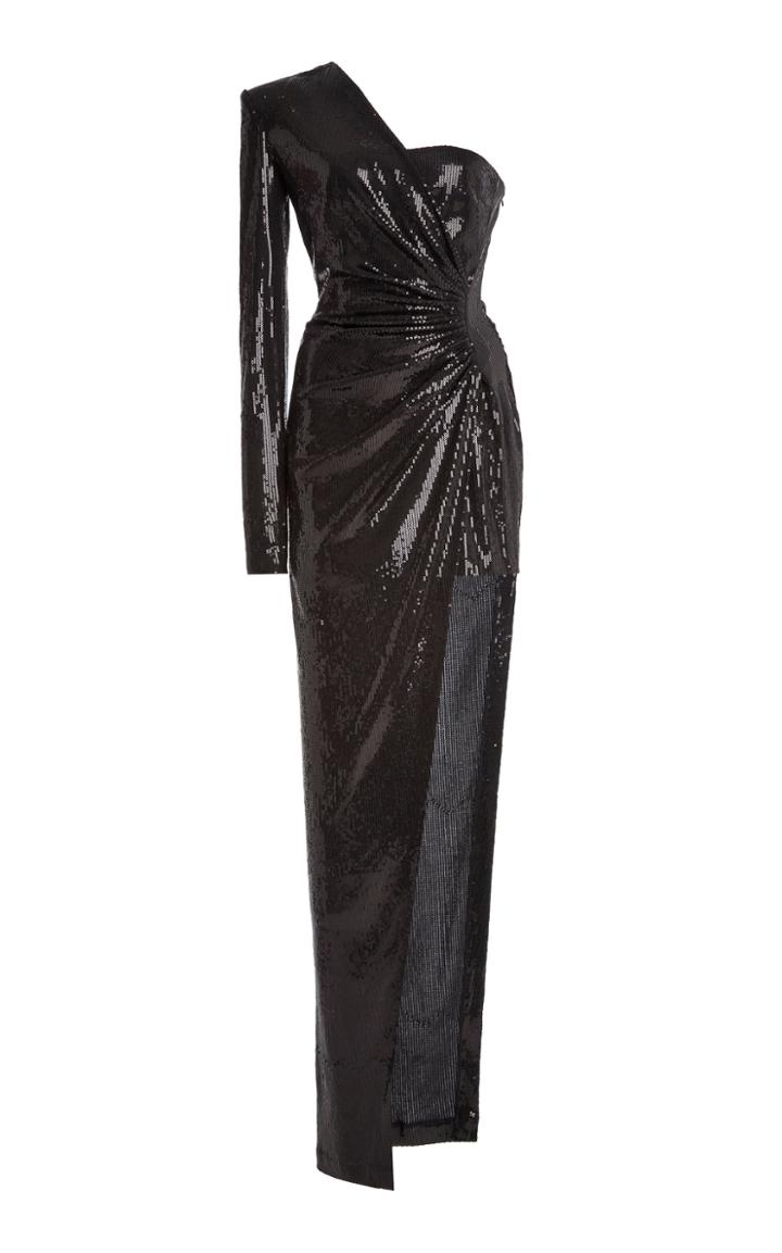Moda Operandi David Koma Asymmetric Sequined Jersey Gown