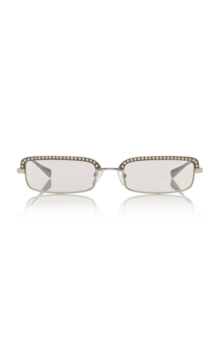 Moda Operandi Attico X Linda Farrow Dana Crystal-studded Metal Sunglasses