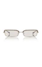 Moda Operandi Attico X Linda Farrow Dana Crystal-studded Metal Sunglasses