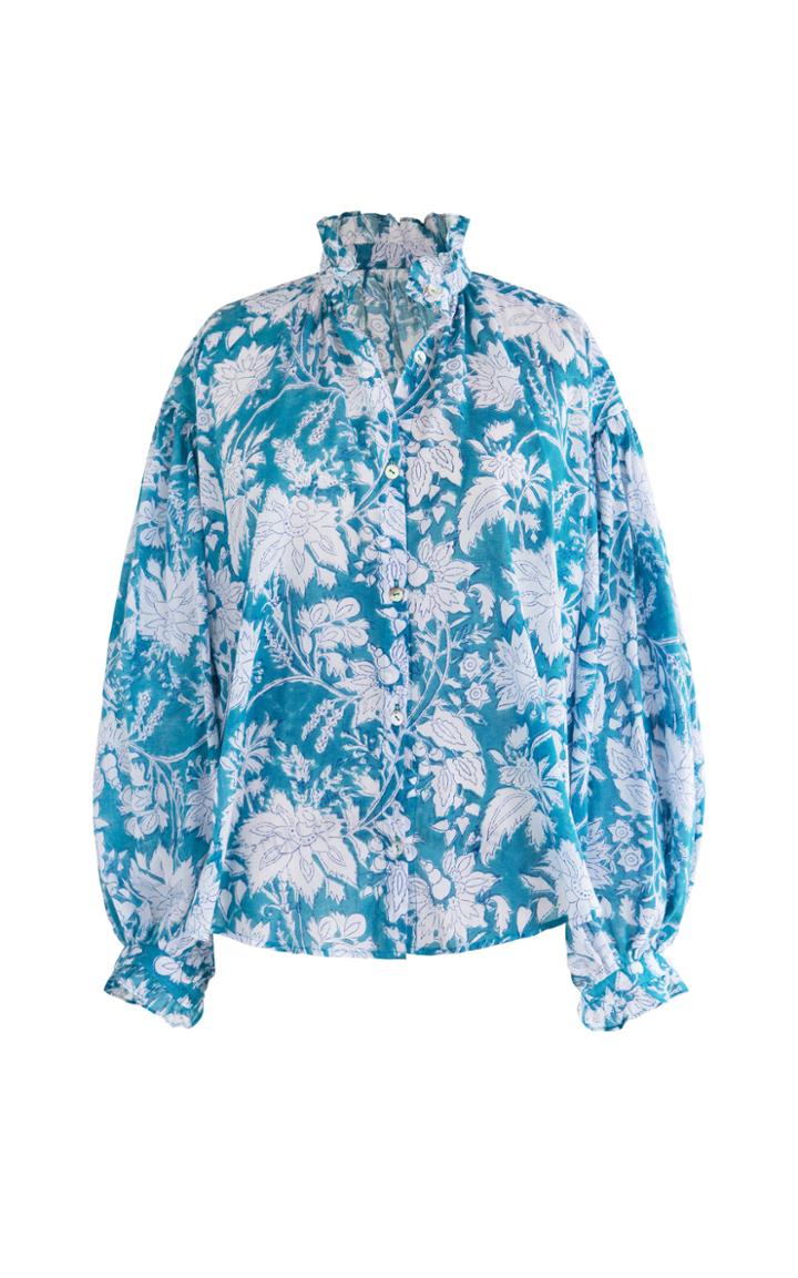 Moda Operandi Alix Of Bohemia Poet Printed Cotton Blouse