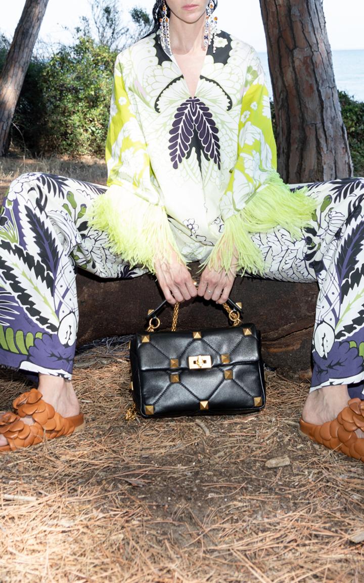 Moda Operandi Valentino Mid-rise Printed Wide-leg Cotton Pant