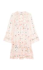 Juliet Dunn Nomad Print Flared Sleeve Cotton Dress