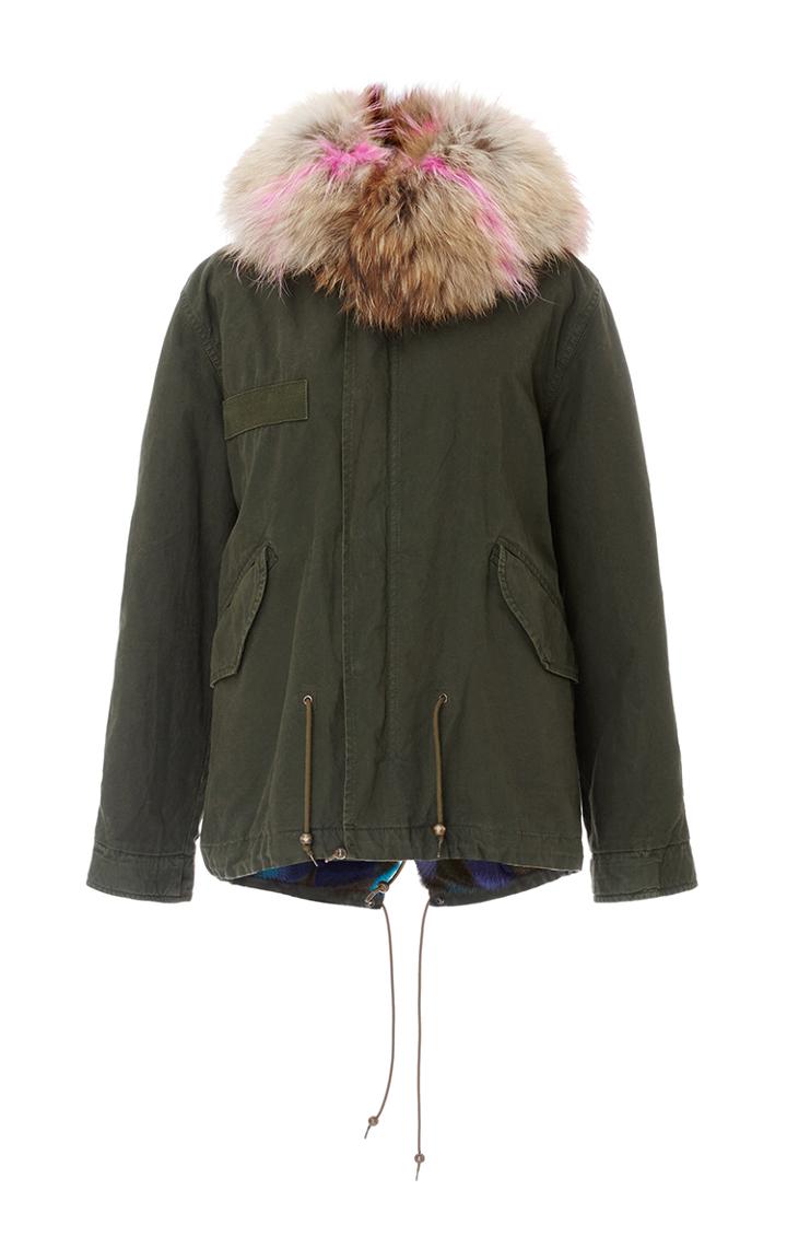 Mr & Mrs Italy Checkered Mink Mini Parka