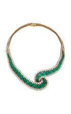 Eleuteri Colombian Emerald And Diamond Necklace