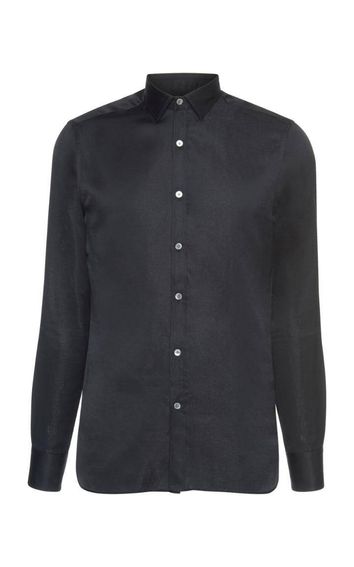 Lanvin Evolutive Satin Button-up Shirt