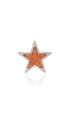 Sabbadini Star 18k Gold Diamond And Sapphire Brooch