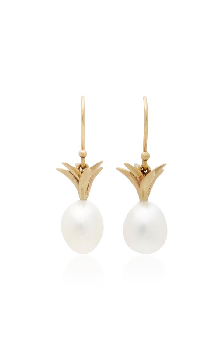 Annette Ferdinandsen Small Pearl Pineapple Earrings
