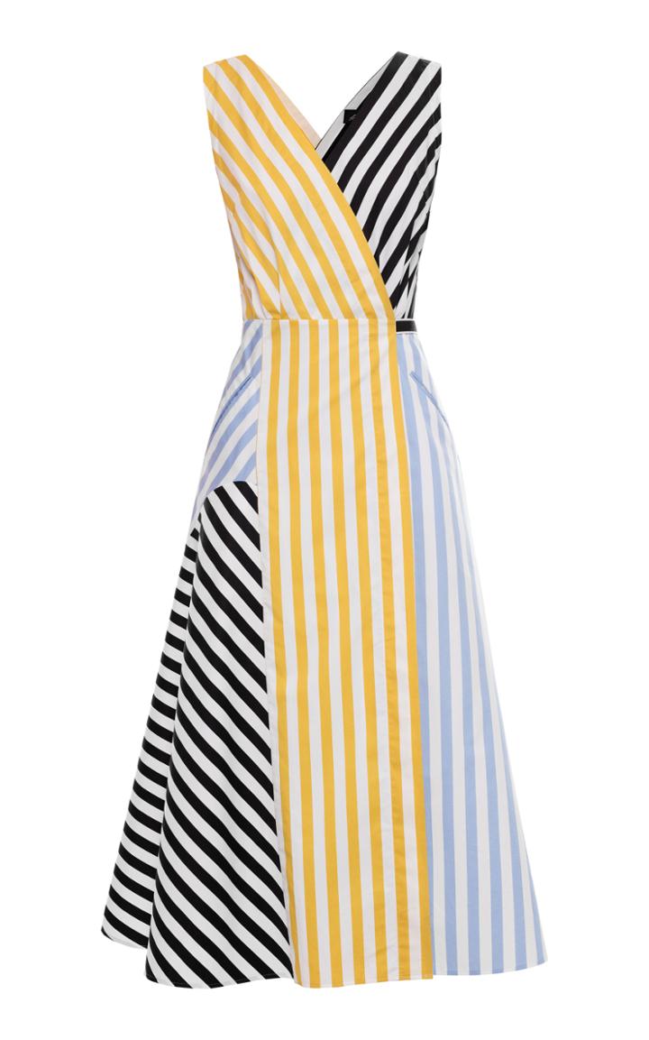 Anna October Contrast Day Striped Dress