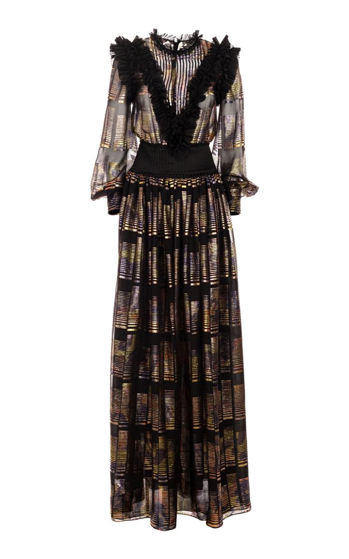 Genny Printed Ruffle Dress