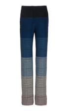 Mary Katrantzou Degrad Prince Of Wales Wool-blend Slim-leg Pants